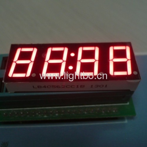 ซุปเปอร์แอนไฟด์สีเขียวสว่างสดใส 4 หลัก 0.56 นิ้วแสดงผลแบบนาฬิกา 7 แชนแนล
