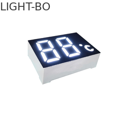 2 Digit 7 Segment LED Display สีอัลตร้าไวท์ LED สีขาว 120-140mcd ความเข้มส่องสว่าง