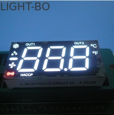 จอแสดงผล LED สามส่วนแบบมัลติเพล็กซ์แบบเซเว่นเซกเมนต์ LED สีขาวสำหรับการควบคุมความร้อน / ความเย็น