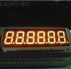 ตัวเลข 6 ตัวต่อเนื่อง 7 เซ็กเมนท์ตัวเลขและตัวอักษร LED Amber 0.36 นิ้ว