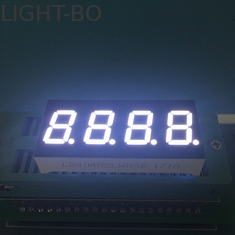 จอแสดงผล LED สีขาวขนาด 0.4 นิ้ว 4 หลัก 7 ส่วนแคโทดทั่วไปสำหรับแผงหน้าปัด