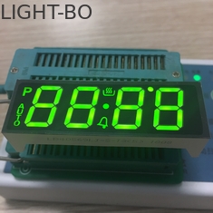 SMT PINS จอแสดงผล LED แบบกำหนดเอง 7 ส่วน 4 หลักสีเขียวสดใสสำหรับตัวควบคุมเตาอบ