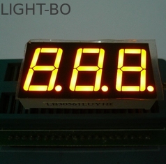 CC / CA ขั้ว 3digit 7 ส่วนจอแสดงผล LED ขั้วบวกทั่วไป 37.6 X 19mm มิติด้านนอก