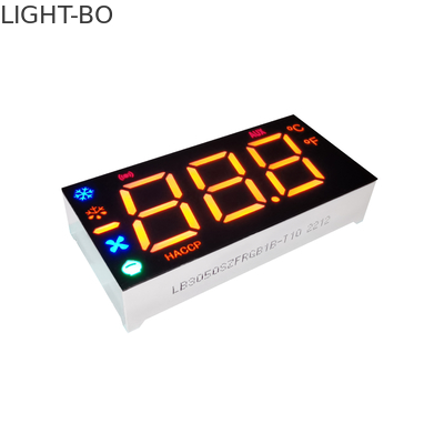 จอ LED หลายสีที่กําหนดเอง 3Digit 0.5 '7 ภาค สําหรับการควบคุมตู้เย็น