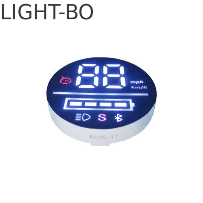 จอแสดงผล LED แบบวงกลมสีขาวสว่างเป็นพิเศษขนาด 35 มม. สำหรับรถยนต์ไฟฟ้า