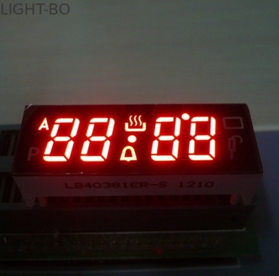 ดิจิตอลสีแดง 4 หลักเจ็ดส่วนจอแสดงผล Led ขั้วบวกทั่วไปสำหรับมาตรวัดน้ำมันเชื้อเพลิง