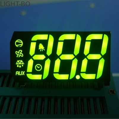 สีเขียว 3 หลัก 0.67 "จอแสดงผล LED แบบกำหนดเอง 7 ส่วนสำหรับระบายความร้อน