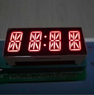 ราคาดี 4 หลัก อัลฟานูเมอริก 7 ภาค LED Display สีแดงสดใส 14 ภาค สําหรับแผ่นเครื่องมือ ออนไลน์
