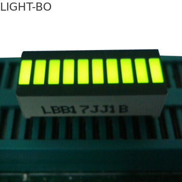 ไฟ LED สีเหลือง 10 บาร์ LED จอแสดงผลขนาดใหญ่ 10 แชนแนลขนาด 25.4 x 10.1 x 7.9 มม