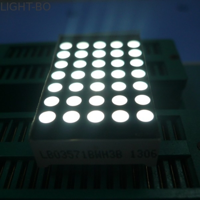 3 มิลลิเมตร 5x7 ดอทเมทริกซ์จอแสดงผล LED สีดำหน้าบางเฉด
