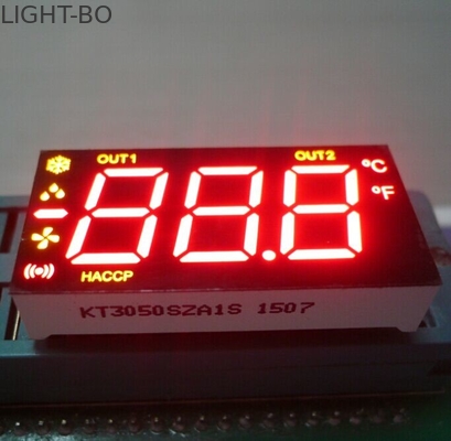 จอแสดงผล LED แบบตัวเลขสีแดง / เหลืองจำนวน 0.5 นิ้วสำหรับตู้ควบคุมตู้เย็น
