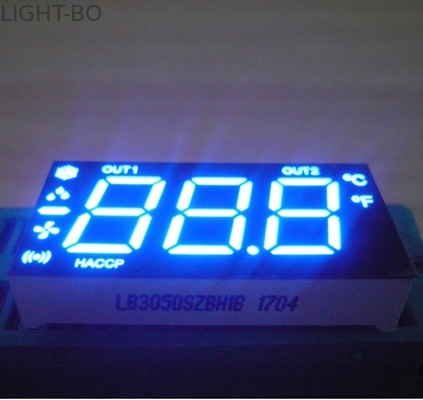 จอแสดงผล LED สีน้ำเงินที่กำหนดเอง, จอแสดงผล LED สามส่วน 7 หลักสำหรับตู้เย็น