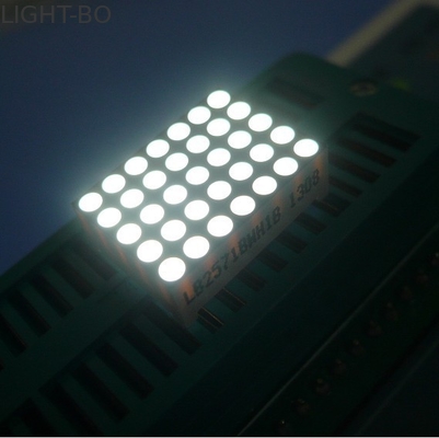 จอแสดงผล LED แบบ Ultra Bright White 5x7 นำเสนอแอมพลิฟายด์แถว 0.7 นิ้ว