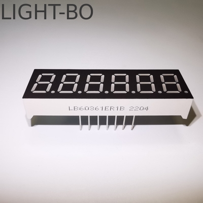 ผนังพลาสติก สีแดงสดใส 14 ช่อง LED Display ความสูงตัวอักษร 14.2mm