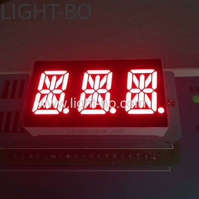 สามหลัก 0.54 นิ้ว RED 14 เซ็กเมนต์ LED Display Anode สําหรับอุตสาหกรรม