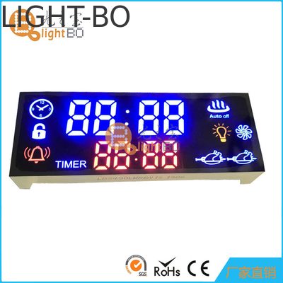 สีหลากหลาย 8 หลัก 7 ภาค LED Display Custom Led Display สําหรับเตาแก๊ส