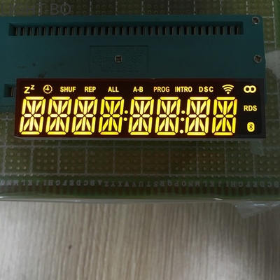 Super Bright Yellow กำหนดเอง 8 หลัก 8 ส่วนจอแสดงผล LED ใช้พลังงานต่ำ