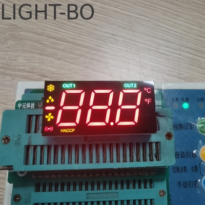สีหลากหลาย Custom 3digit 7segment LED Display คาโทดทั่วไป สายเดียว Pin