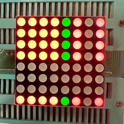 ผลงานของเครื่องปรับแอนอดทั่วไป 3mm 8*8DOT Matrix LED Display Bi-Colour Red/Green สําหรับป้ายเคลื่อนที่