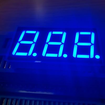 หลักสามตัว 0.56 นิ้ว 7 ภาค LED Display สีน้ําเงิน Anode คอมมิวน