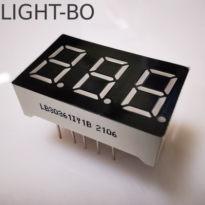 ราคาดี หน้าจอ LED สวยมาก แอมเบอร์ 7 เซ็กเมนต์ 3 หลัก 9.2 มม คาโทดทั่วไปสําหรับเมตรแผ่น ออนไลน์