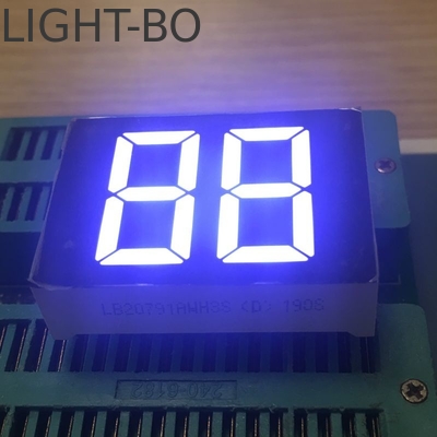 20 มม 2 หลัก 7 หมวด LED Display สีขาว Anode คอมมอนสําหรับเครื่องทําน้ําดิจิตอล