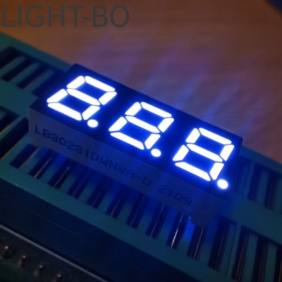 ช่องจอ LED ขนาด 3 หลัก 0.4 นิ้ว 7 ช่อง Ultra Bright White
