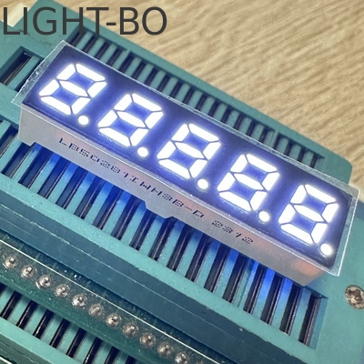 5 หลัก 7 มิลลิเมตร 7 เซ็กเมนต์ LED Display Common Anode Ultra Bright White สําหรับเครื่องแปลงความถี่