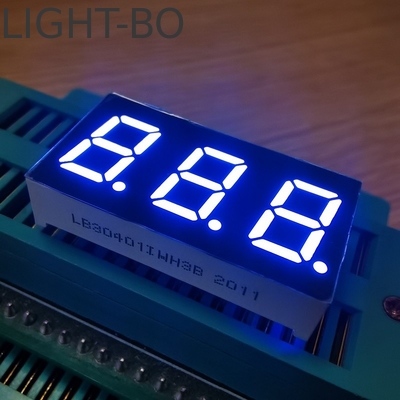 7 เซ็กเมนต์ LED Display 0.4 นิ้ว Anode คอมมอน Ultra White สําหรับตัวชี้อัตราอุณหภูมิ