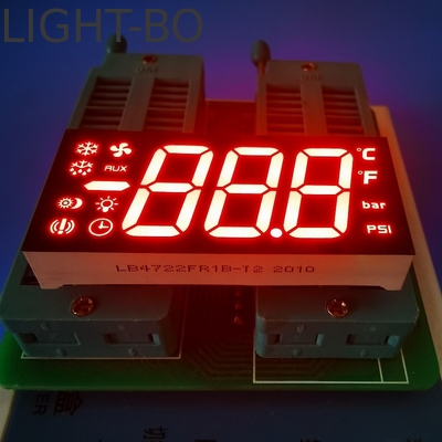 3 หลัก 7 ภาค Common Anode Super Bright Red LED Display สําหรับแผ่นควบคุมเครื่องเย็น