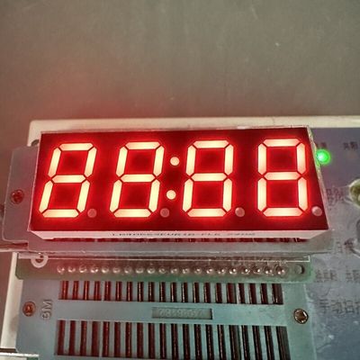 สีเหลือง สีเขียว 4 หลัก 14.2 มิลลิเมตร 7 เซ็กเมนต์ LED Display Common Anode สําหรับควบคุมอุณหภูมิ