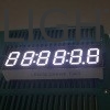 หน้าจอ LED ขาว 7 เซ็กเมนต์ 6 หลัก 9.2 มม คาโทดทั่วไปสําหรับเวลานับถอยหลังดิจิตอล
