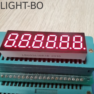 สีแดงสดใสสูง 7 ช่อง LED Display 6 หลัก 9.2 มม คาโทดทั่วไปสําหรับ Digital Countdown Timer