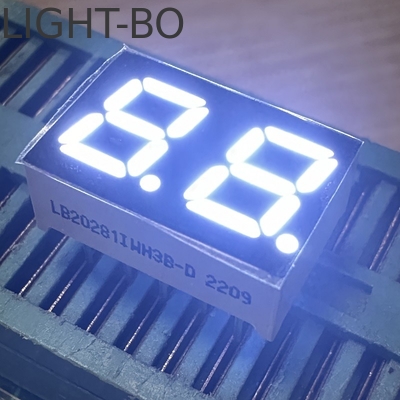 สีขาวสดใสสุด 2 หลัก 7 มม 7 ภาค LED Display คาโทดทั่วไปสําหรับเครื่องใช้ในบ้าน
