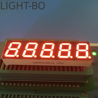 7 เซ็กเมนต์ LED Display 0.39 นิ้ว 5 หลัก คาโทดทั่วไป สีแดงสว่างมากสําหรับเครื่องแปลงความถี่ดิจิตอล