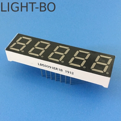 สีแดงสว่างสุด 7 ช่อง LED Display 0.39 นิ้ว 5 หลัก Common Anode สําหรับเครื่องแปลงความถี่ดิจิตอล