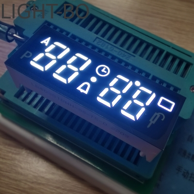 Ultra White 7 Segment Common Cathode LED Display 4 หลักสําหรับเครื่องกําหนดเวลาเตาอบที่ติดตั้ง