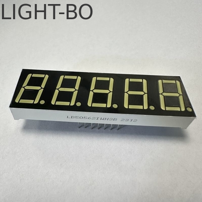 0.56 นิ้ว 5 หลัก Ultra Bright White 7 ภาค LED Display คาโทดทั่วไปสําหรับการควบคุมกระบวนการ