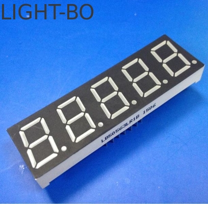 สายแสดงไฟ LED แอนโดดทั่วไป สีแดงสว่างมาก 14.2 มิลลิเมตร 5 หลัก 7 ภาค