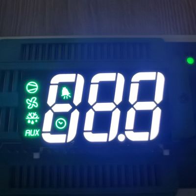 จอแสดงผล LED ดิจิทัลสามหลัก สีขาวสว่างพิเศษ / เขียวบริสุทธิ์ แบบ Common Anode 7 Segment สำหรับตู้เย็น
