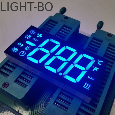 อัตราส่วน Ultra Blue 3 หลัก 7 เซ็กเมนต์ LED display คาโทดทั่วไปสําหรับเครื่องควบคุมตู้เย็น