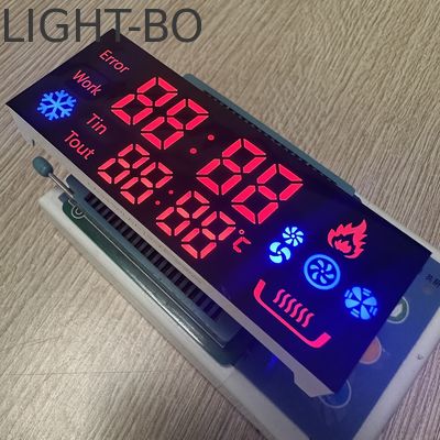 ปรับแต่ง 7 ภาค LED Display Anode Common Ultra Red / Blue สําหรับเครื่องควบคุมเตาแก๊ส