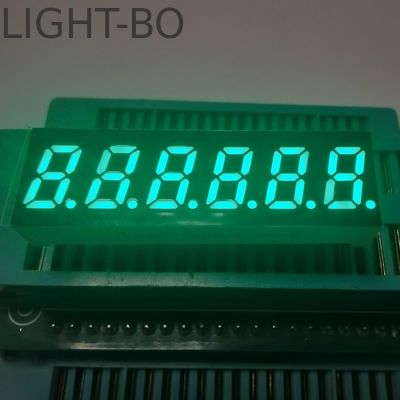 สีเขียว ขนาดเล็ก 6 หลัก 7 เซ็กเมนต์ LED Display คาโทดทั่วไปสําหรับเครื่องแปลงความถี่