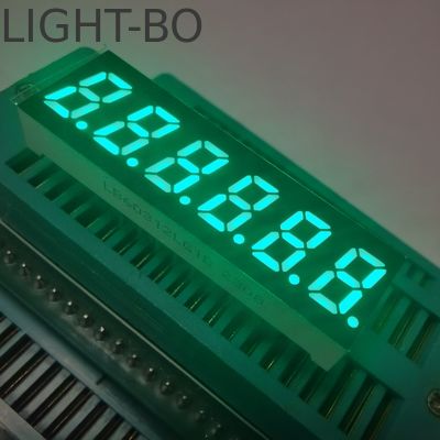 ขนาดเล็ก 6 หลัก 7 ภาคจอ LED Anode สีเขียวทั่วไปสําหรับเครื่องแปลงความถี่