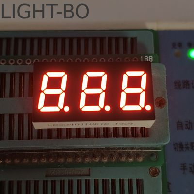 0.4 นิ้ว Ultra Bright Red 7 เซ็กเมนต์ LED Display สามหลัก Common Anode