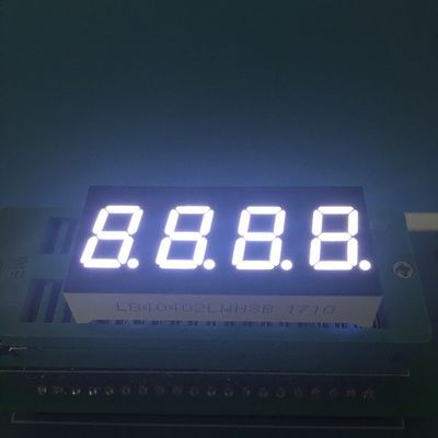 4 หลัก 0.4 นิ้ว 7 ภาค Ultra White LED Display Common Anode สําหรับการติดตามเครื่องมือที่แม่นยํา
