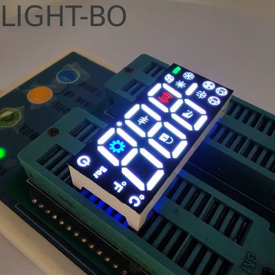 จอแสดงผล LED 7 ส่วน 17 มม. 3 หลัก สีขาว/น้ำเงิน/เขียว/แดง ขั้วบวกทั่วไป สำหรับตัวควบคุมตู้เย็น