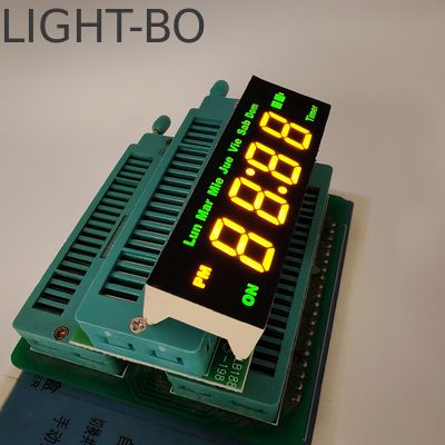 4 หลัก 7 ภาค สีเหลือง/สีเขียวจอ LED สําหรับการควบคุมเวลา