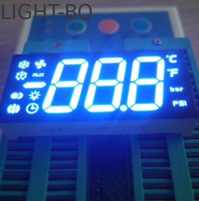 ราคาดี จอแสดงผล LED 7 ส่วนแบบกำหนดเองสีน้ำเงินสว่างพิเศษ 3 หลัก ขั้วรวมสำหรับควบคุมตู้เย็น ออนไลน์