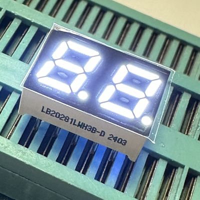 สีขาวสดใสสุด 2 หลัก 7 มม 7 ภาค LED Display คาโทดทั่วไปสําหรับเครื่องใช้ในบ้าน